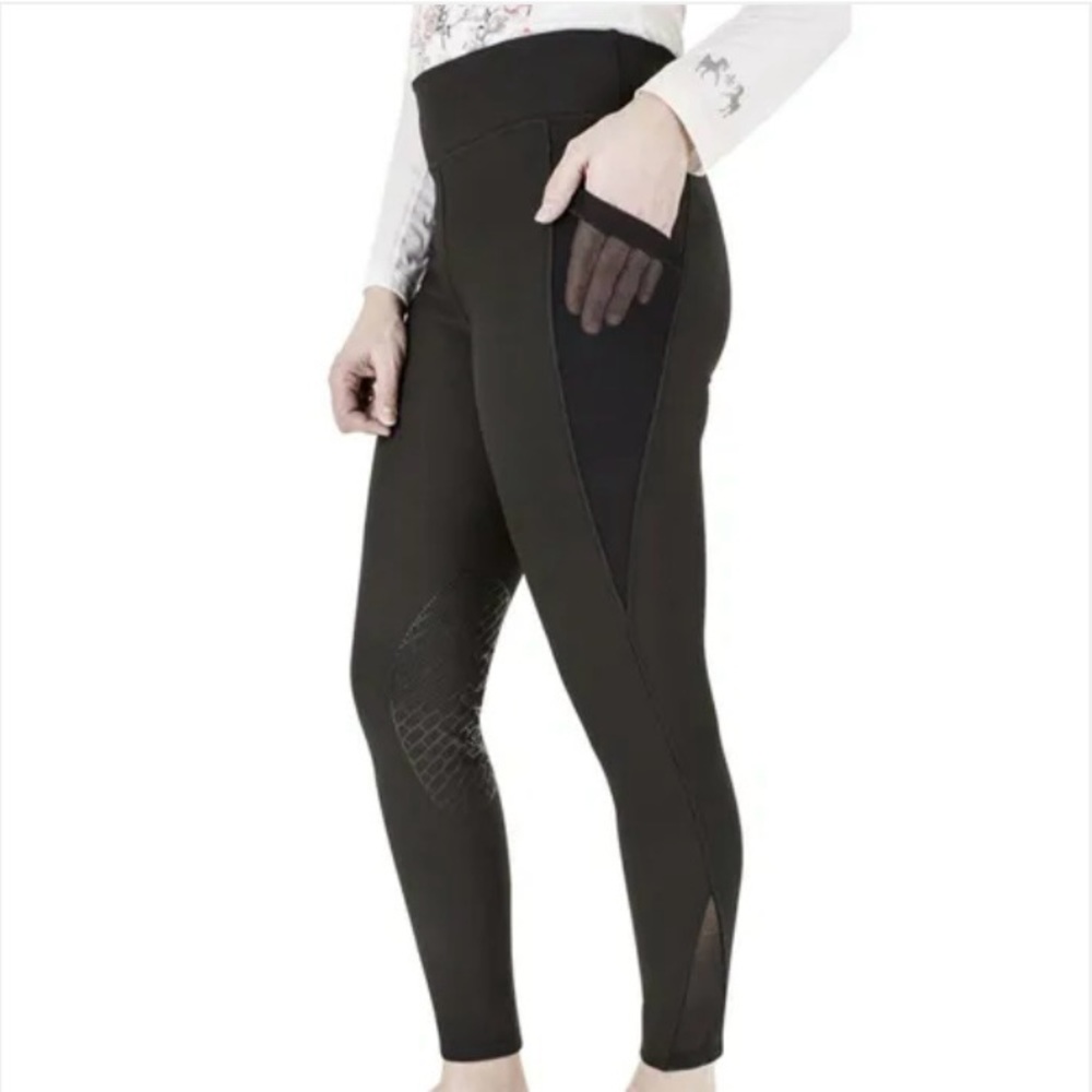 Tuffrider Ladies Classic Ribbed Breeches Women’s Size 24 Knee Patch Pockets